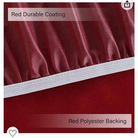 Round red table cover - Picture 5 of 7